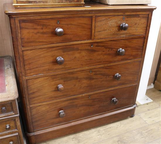 A Victorian mahogany chest, W.121cm